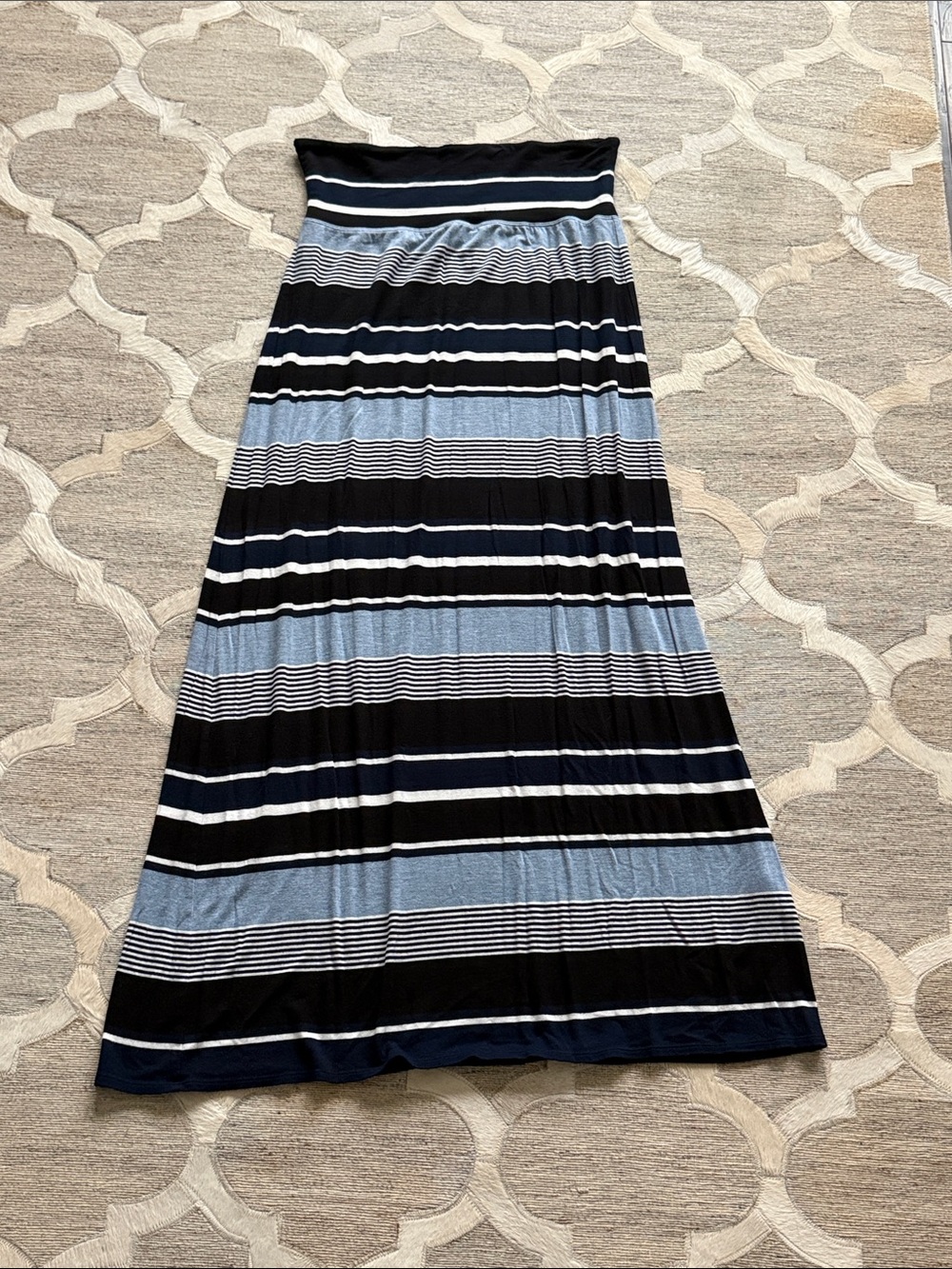 Max Studio Women’s M High Rise Striped Maxi Skirt